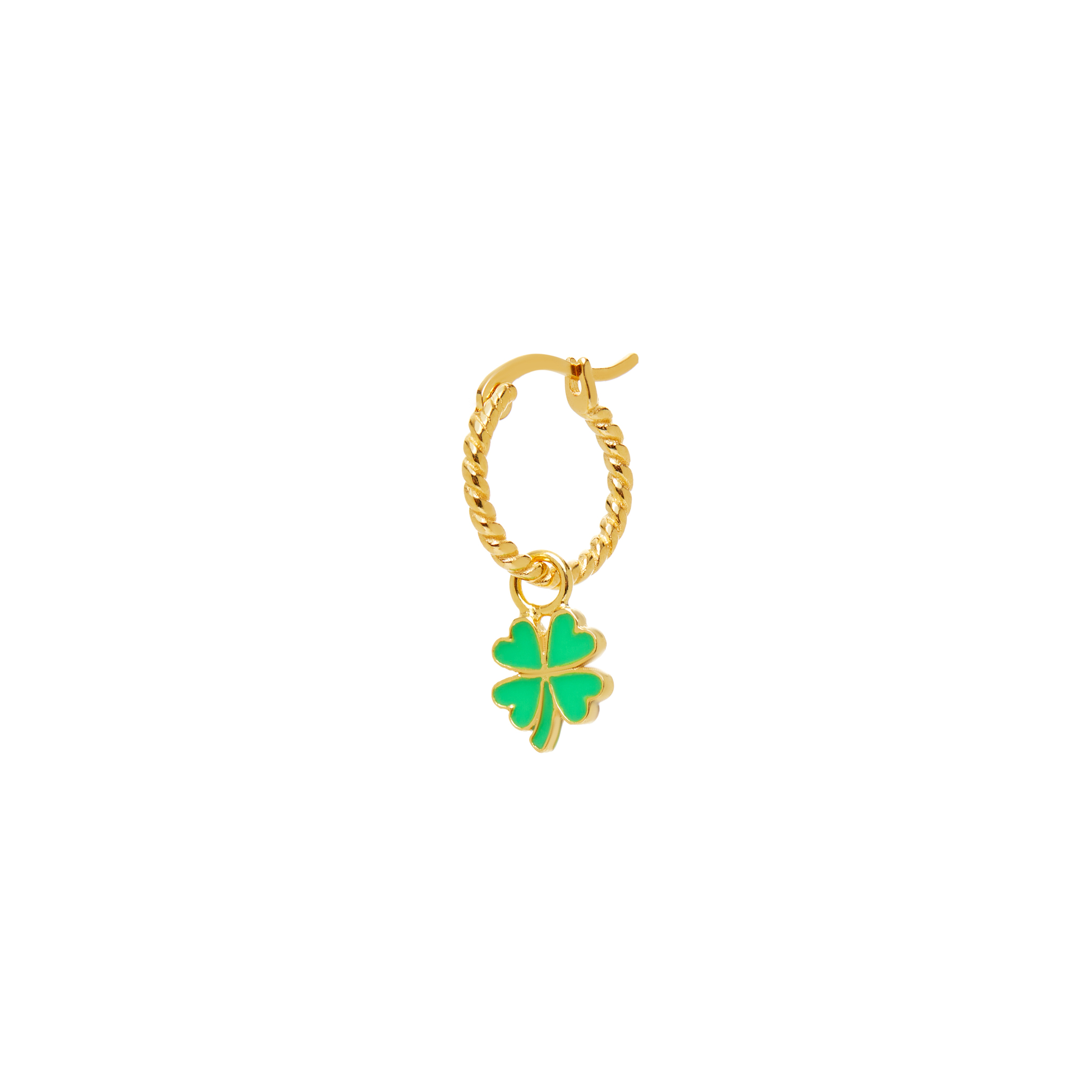 WILHELMINA GARCIA Серьга Gold Clover Rope Earring