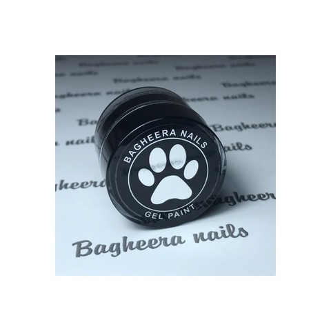 Bagheera Nails Чёрная гель-краска без липкого слоя 5 гр. BG02