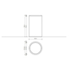 Decor Walther DW 121 0610750 Корзина для белья 35x58 (белый матовый)