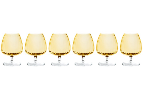 Набор бокалов для коньяка 6шт 465мл Le Stelle Opium янтарный