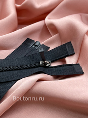 Молния с фиксирующим бегунком спортивная черная