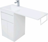 Aquanet 239204 Тумба с раковиной Токио 110 L напольная 1 ящик 2 фасада цвет белый глянец (239204)