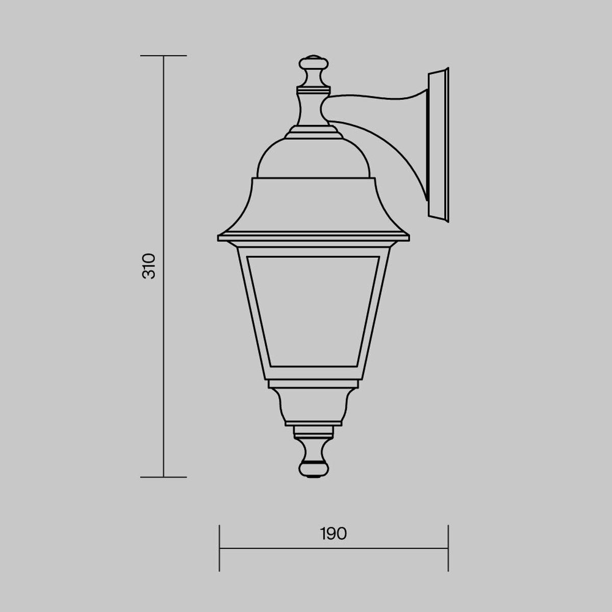 Уличный настенный светильник Maytoni Abbey Road O003WL-01B