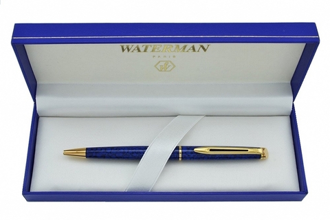 Ручка шариковая Waterman Hemisphere Lacquer Blue Marble GT (S0616210)