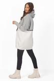 Утепленная туника для беременных и кормящих   15117 серо-белый