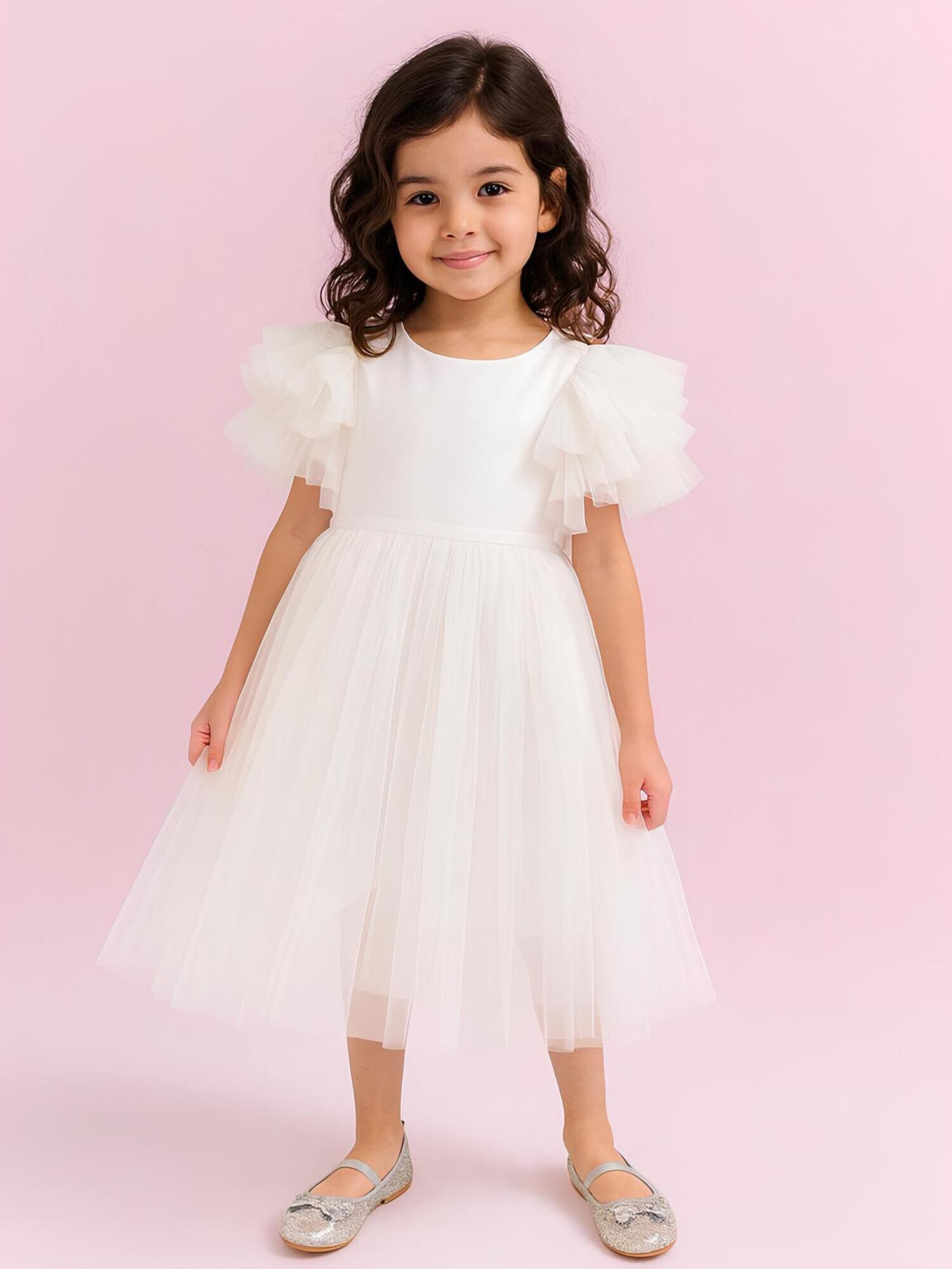 

Платье из фатина с пышной юбкой "Тофу"