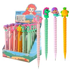 
          Карандаш механический Alingar HB, "Русалочка и друзья", без ластика, 0,7 мм, пластик. корпус ассорти, 36 шт/уп, картонный стенд