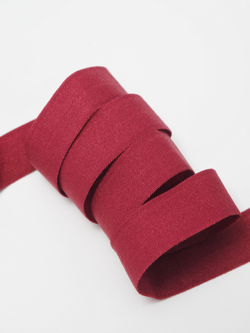 Бейка эластичная бордовая 1934 TPG матовая ширина 15 мм