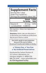 Carlson Super Daily D3, 25 мкг (1000 МЕ), 10,3 мл (0,35 жидк. унции)