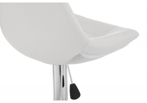 Барный стул EAMES белый 48*48*98 Белый кожзам /Хромированный металл каркас