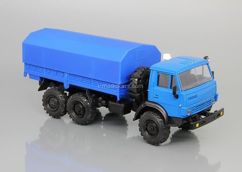 KAMAZ-4310 flatbed truck with tarpaulin blue Elecon 1:43