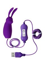 Фиолетовое виброяйцо с пультом управления A-Toys Bunny, работающее от USB - 