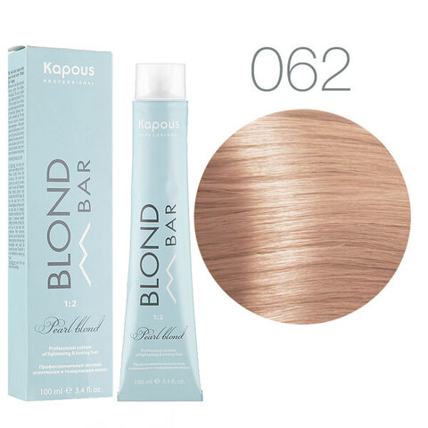 Kapous Blond Bar BB 062 (Малиновое суфле) - Крем-краска для волос с экстрактом жемчуга