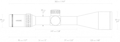 Оптический прицел Hawke Frontier FFP 5-25x56 SF IR (FFP Mil Pro 25x)