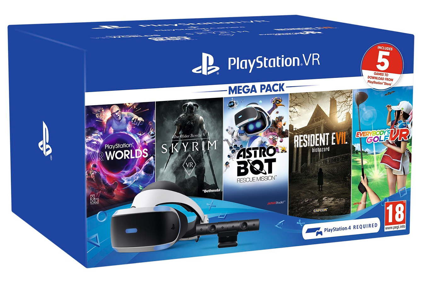 Купите Шлем виртуальной реальности Sony PlayStation VR + Камера PS Eye +  игры (Mega Pack 2, CUH-ZVR2)