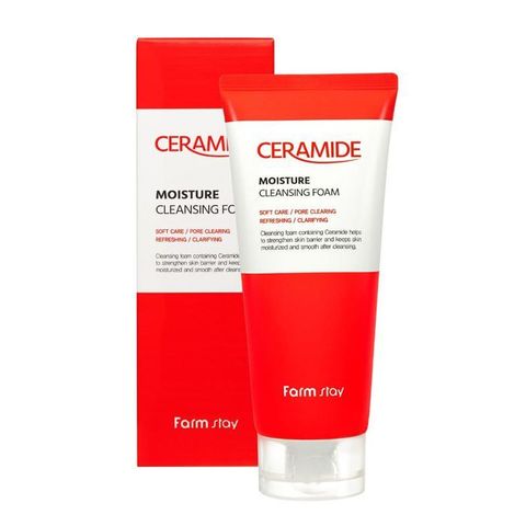 Farmstay Пенка увлажняющая очищающая с керамидами Ceramide Moisture Cleansing Foam 180 мл