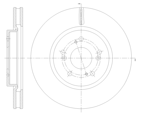 Диск тормозной вентилируемый G-brake  GR-20783