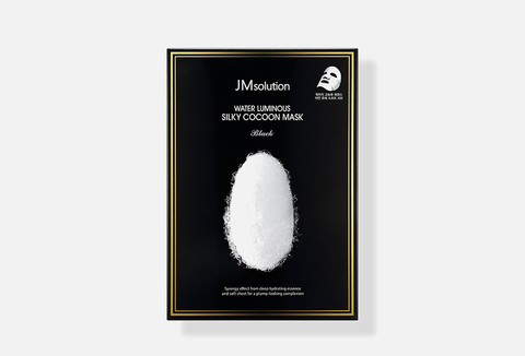 JMSOLUTION Тканевая маска с протеинами шелка ДЛЯ УПРУГОСТИ КОЖИ Water Luminous Silky Cocoon Mask Black (35 мл)