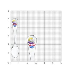 2304010016- Ложка детская «Ангелочек на подушках», серебро + эмаль