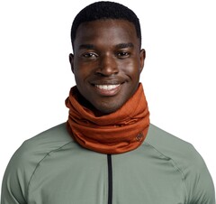 Тонкий шерстяной шарф-труба Buff Merino Lightweight Solid Cinnamon - 2