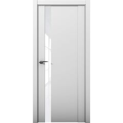 Купить Межкомнатная дверь эмалит Co 7 Кобальт манхэттен стекло белый лак