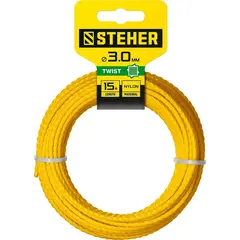STEHER ВИТОЙ КВАДРАТ, 3.0 мм, 15 м, леска для триммера (75020-3.0)
