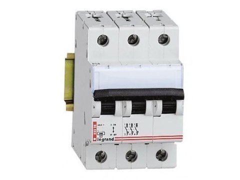 Автоматический выключатель DX-E 6000 - 6 кА - тип характеристики C - 3П - 230/400 В~ - 2 А - 3 модуля. Legrand (Легранд). 407285