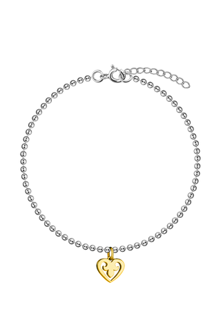 Браслет СЕРДЕЧКО биколор