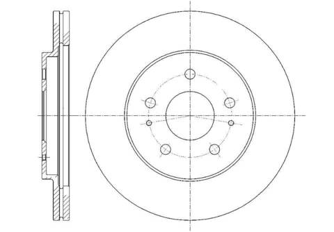 Диск тормозной вентилируемый G-brake  GR-21104