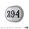 Номерок на дверь квартиры 294, для кабинета, офиса, шильдик 9 х 7 см, серебристый, Айдентика Технолоджи
