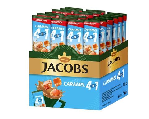 Кофе растворимый Jacobs 4 в 1 Caramel, 24 стика
