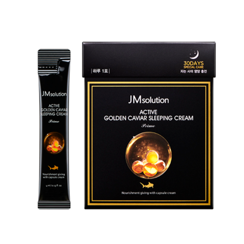 JMSOLUTION Питательная ночная маска С ЗОЛОТОМ И ИКРОЙ Active Golden Caviar Sleeping Cream Prime 4 мл