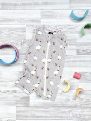 Песочник без рукавов Mjölk Sleep and Play Гуси