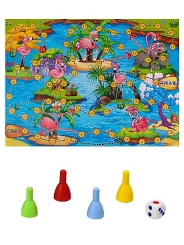 Рыжий Кот/Настольные игры/игра ходилка//лучшая. Сказочные фламинго/ИН-4833