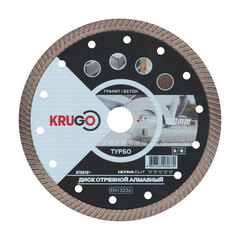 Диск алмазный турбо по граниту 180x2,4x22,23 мм KRUGO RTB07A+