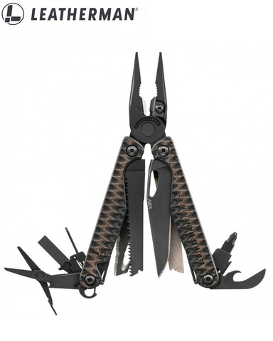 Мультитул Leatherman Charge Plus G10 100 mm, 19 функций серый/коричневый, кробка картонная (832915)