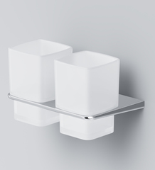 Двойной стеклянный стакан с настенным держателем AM.PM INSPIRE 2.0  - A50A343400