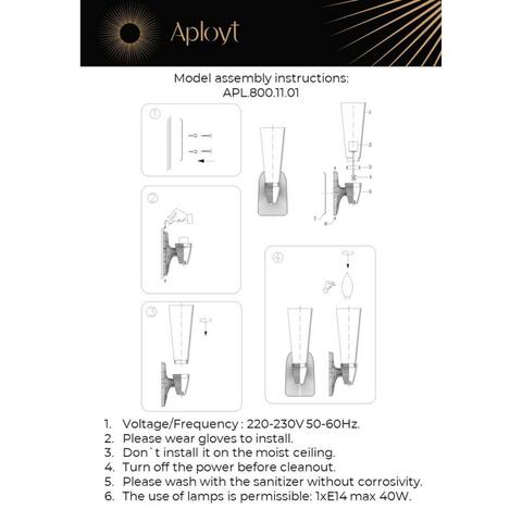 Настенный светильник Aployt Hloya APL.800.11.01
