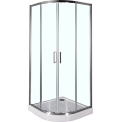 Aquanet 185040 Компл.2 - NAA2142 Душевая шторка Alfa (1000х1000х2000) стекло прозрачное хром, R550 (185040) фото