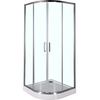 Aquanet 185040 Компл.2 - NAA2142 Душевая шторка Alfa (1000х1000х2000) стекло прозрачное хром, R550 (185040)