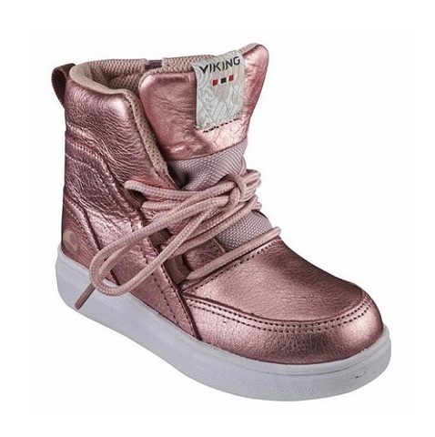 Полуботинки Viking Smilla Mid WP Metallic/Dusty Pink демисезонные