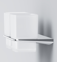 Двойной стеклянный стакан с настенным держателем AM.PM INSPIRE 2.0  - A50A343400