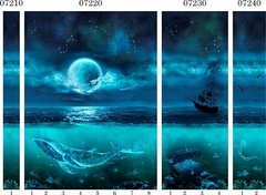 Панель ПВХ фотопечать 3D Panda Звёздное сияние 2700х250 мм