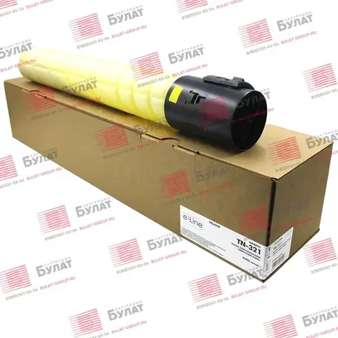 Тонер-картридж e-Line TN321Y для Konica Minolta bizhub C224, bizhub C284 (Жёлтый, 25000 стр.)