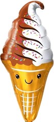 К Фигура, Мороженое, Вафельный рожок, Шоколадный/Белый, 47''/119 см, 1 шт.