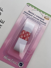 Лента с клеевой основой (косая бейка) белая