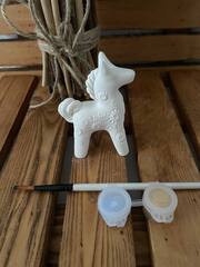 Лошадка Снежинка. Фигурка для росписи. 3D FRG-207