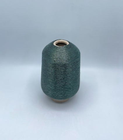 Kyototex, Abigail Pedy, 600м, 15% Металлик (Люрекс), 65%Вискоза, 20% Японская бумага, Зеленый(7), 37008