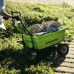 Садовая тележка Greenworks G40GC 40V (106 л) самоходная аккумуляторная, без АКБ и ЗУ