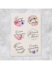 Наклейки для подарков и цветов «Самой чудесной», 16×9.3 см